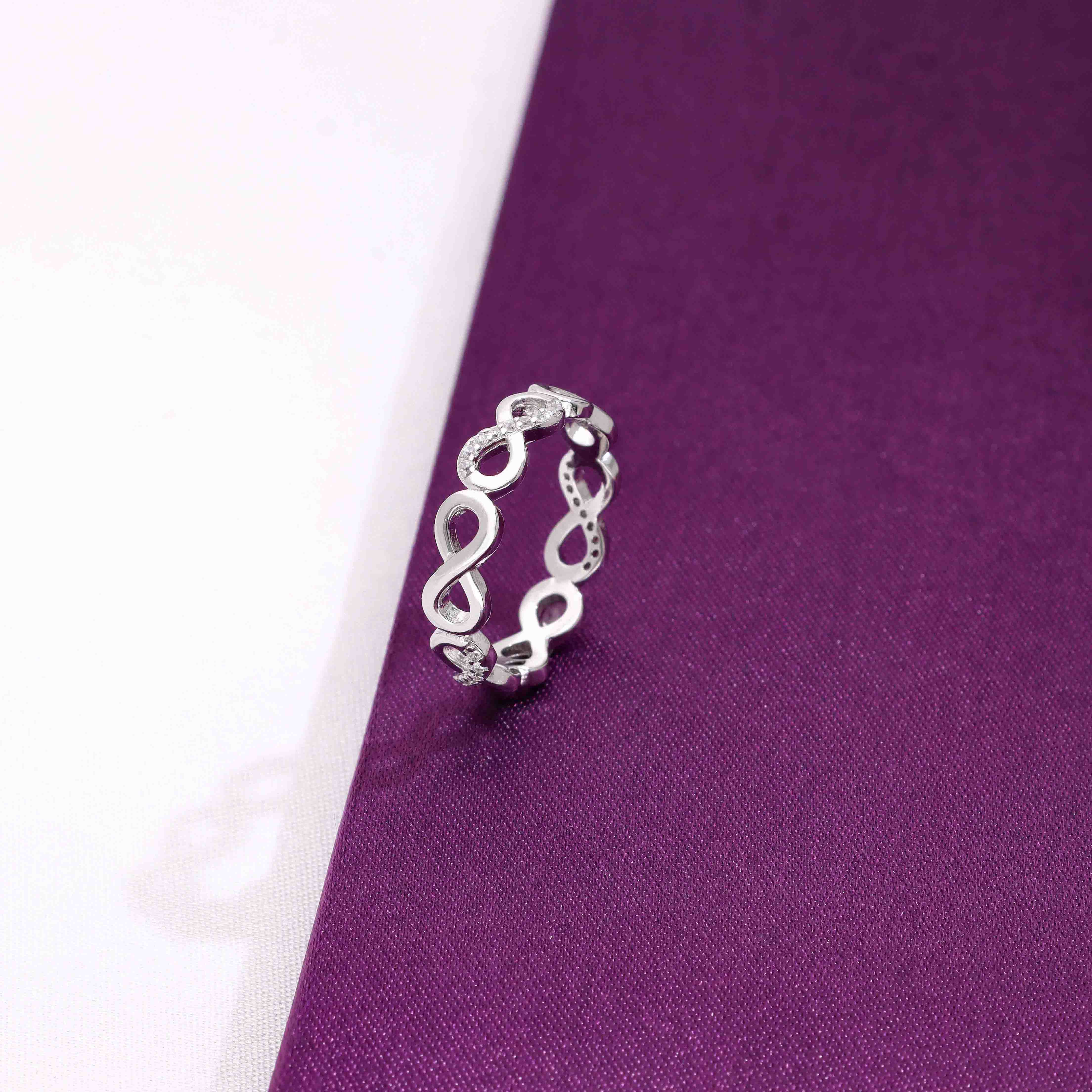Infinity Symbol Silver Ring - Image 8