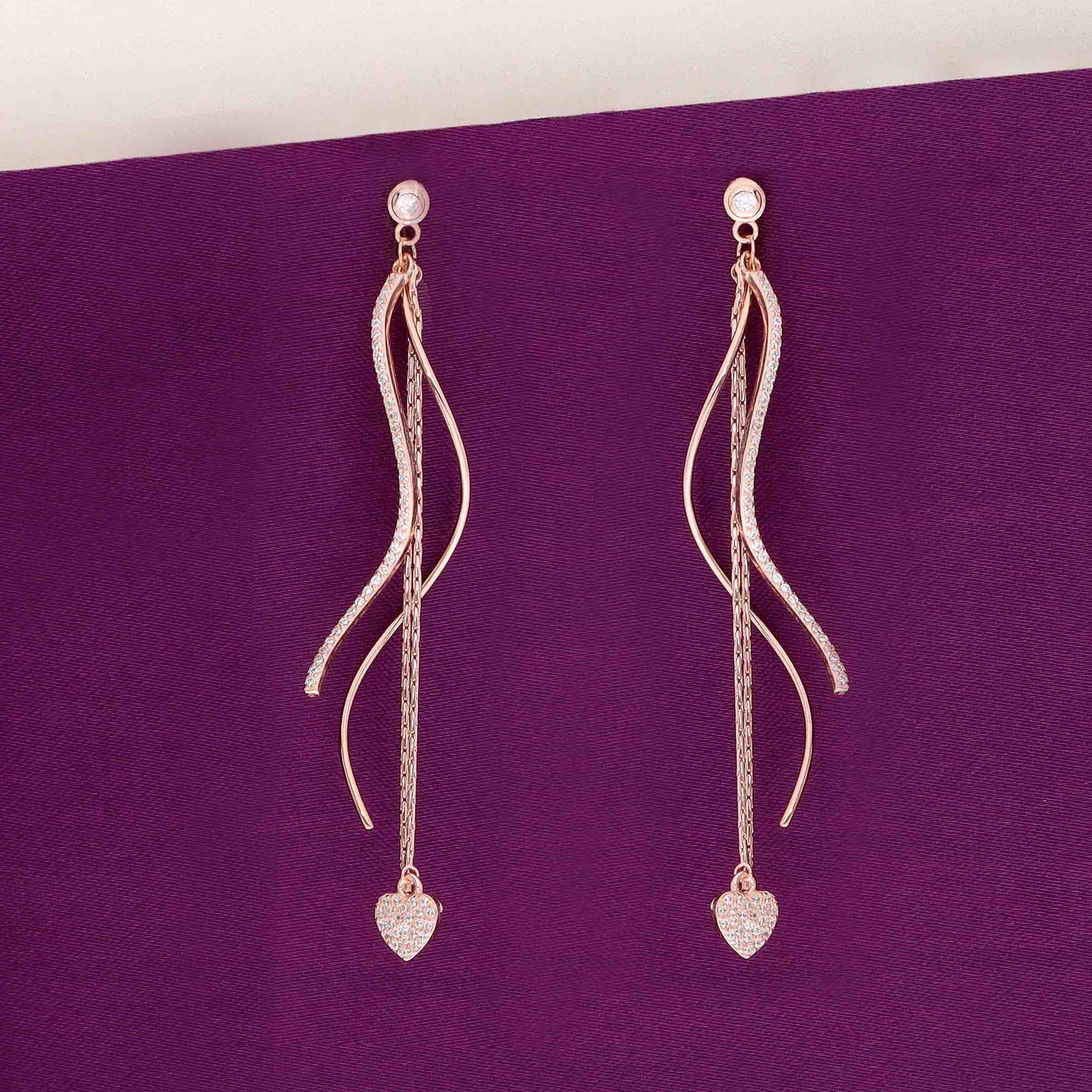 Stylish Tango Love Danglers Silver Earrings - Image 5